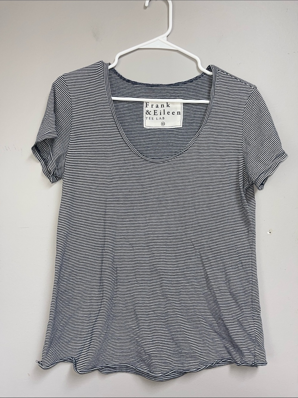 Frank & Eileen Tee Lab striped V-neck top